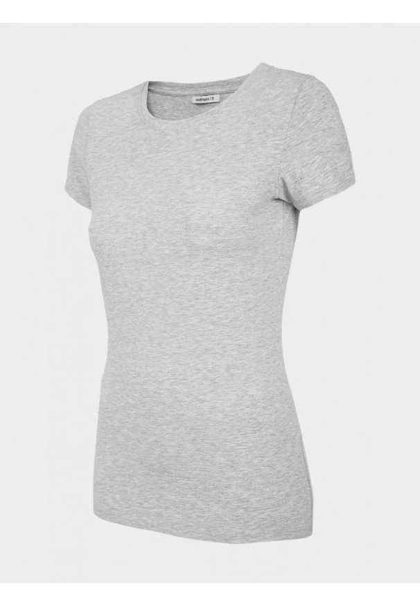 outhorn - T-shirt damski. Materiał: bawełna, wiskoza, elastan, jersey