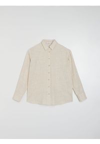 Sinsay - Koszula oversize w paski, z wiskozą i domieszką lnu - wielobarwny. Materiał: len, wiskoza. Wzór: paski