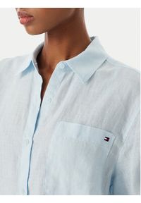 TOMMY HILFIGER - Tommy Hilfiger Koszula WW0WW48925 Niebieski jasny Relaxed Fit. Kolor: niebieski. Materiał: len #3