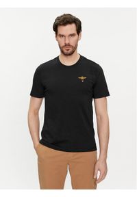 Aeronautica Militare T-Shirt 241TS1580J372 Czarny Regular Fit. Kolor: czarny. Materiał: bawełna #1