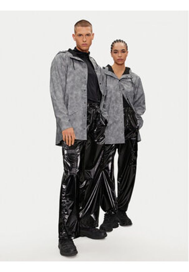 Rains Kurtka przeciwdeszczowa Jacket W3 12010 Szary Regular Fit. Kolor: szary. Materiał: syntetyk