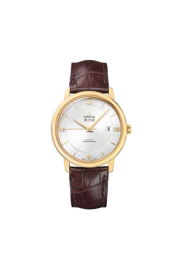 OMEGA ZEGAREK DE VILLE 424.53.40.20.02.002. Materiał: skóra, materiał. Styl: klasyczny, casual