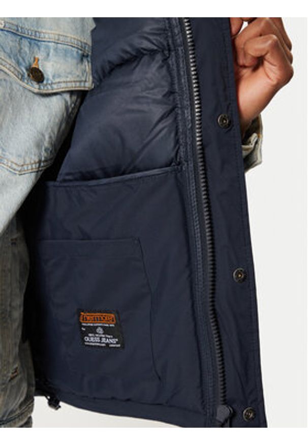 Guess Jeans Kamizelka M4BN47 WGII2 Granatowy Regular Fit. Kolor: niebieski. Materiał: syntetyk