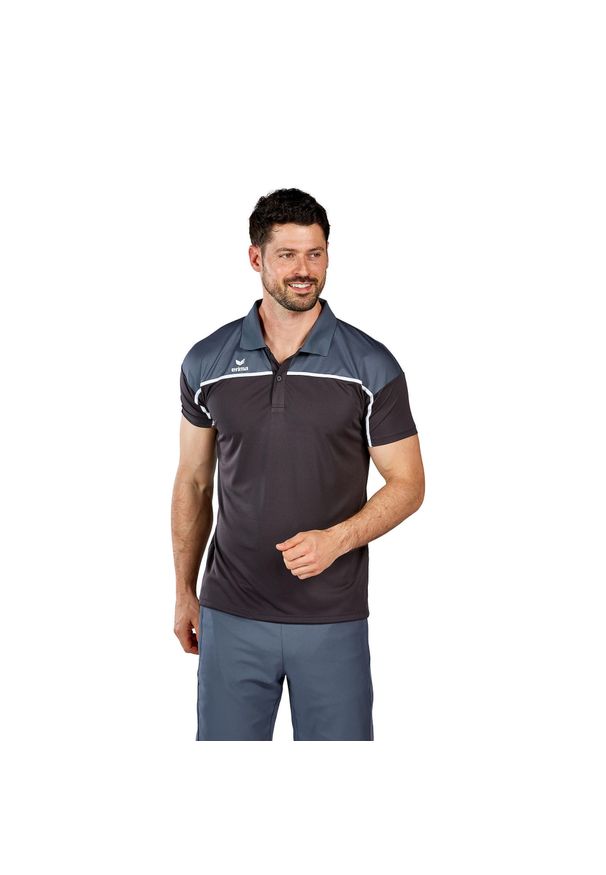 ERIMA - Polo Erima Change. Typ kołnierza: polo. Kolor: szary. Sport: piłka nożna