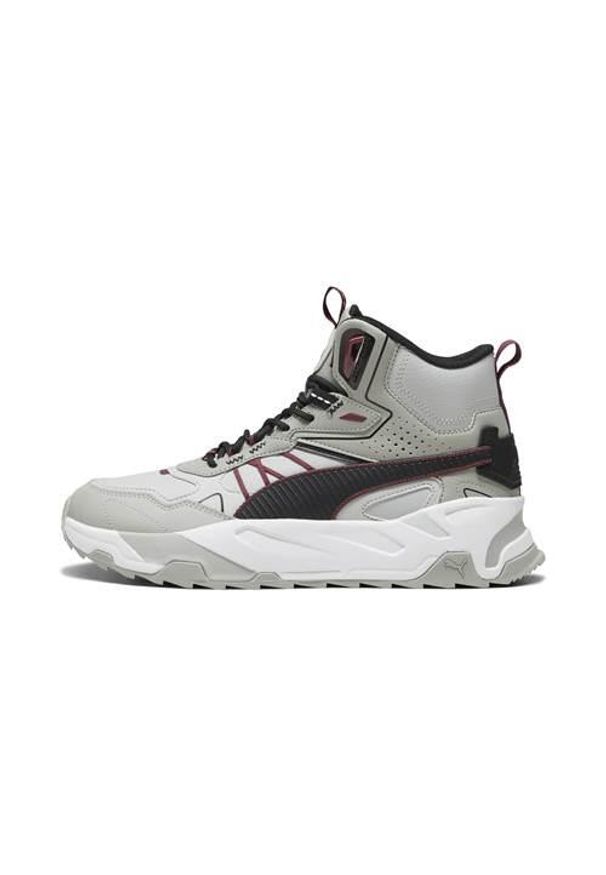 Buty do chodzenia męskie Puma Trinity Mid Hybrid L. Zapięcie: sznurówki. Kolor: wielokolorowy, szary. Materiał: materiał, syntetyk, nylon. Szerokość cholewki: normalna. Sport: turystyka piesza