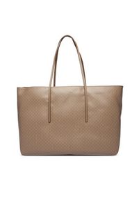 Calvin Klein Torebka Emblem Aop Large Tote W/ Pouch LV04F3364G Beżowy. Kolor: beżowy. Materiał: skórzane #7