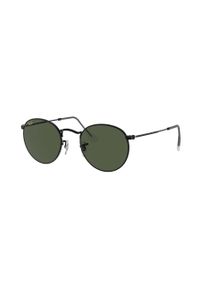 Ray-Ban okulary ROUND. Kształt: okrągłe. Kolor: czarny #1