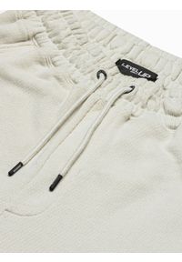 Ombre Clothing - Spodnie męskie dresowe joggery P987 - jasnoszare - XXL. Kolor: szary. Materiał: dresówka #6