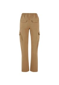 Urban Classics - Spodnie Cargo Damskie Twill Z Wysokimi Stanami. Stan: podwyższony. Kolor: beżowy