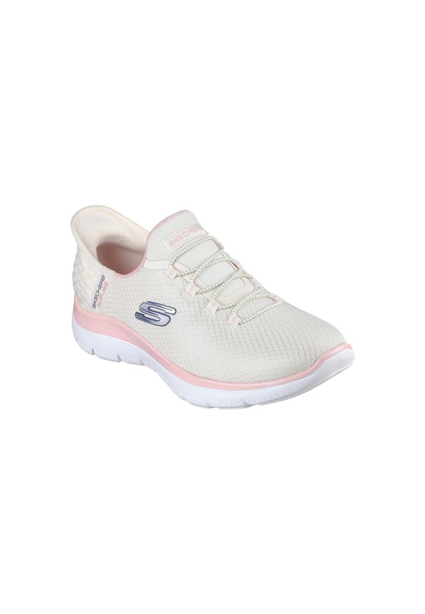 skechers - Tenisówki Skechers Model Slip-ins Summits - Diamond Dream Kolor Beżowy. Kolor: różowy, biały, wielokolorowy, beżowy. Materiał: tkanina. Model: Skechers Sport