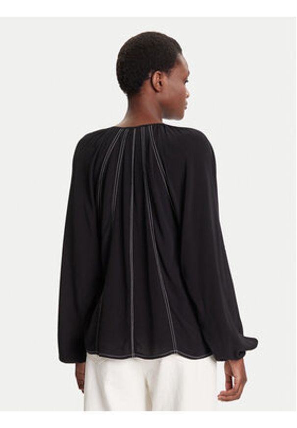 Desigual Bluzka Tallo 25WWBW07 Czarny Loose Fit. Kolor: czarny. Materiał: wiskoza