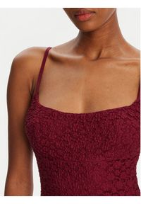 BARDOT - Bardot Sukienka koktajlowa Adoni Mesh 57998DB1 Bordowy Regular Fit. Kolor: czerwony. Materiał: syntetyk, bawełna. Styl: wizytowy #6
