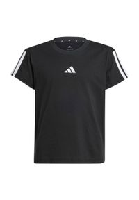 Adidas - Koszulka Essentials Kids. Kolor: biały, wielokolorowy, czarny. Materiał: bawełna, materiał
