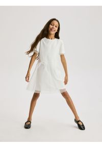 Reserved - Tiulowa sukienka - złamana biel. Materiał: tiul #1