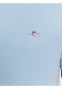 GANT - Gant T-Shirt Shield 2003184 Błękitny Regular Fit. Kolor: niebieski. Materiał: bawełna #3