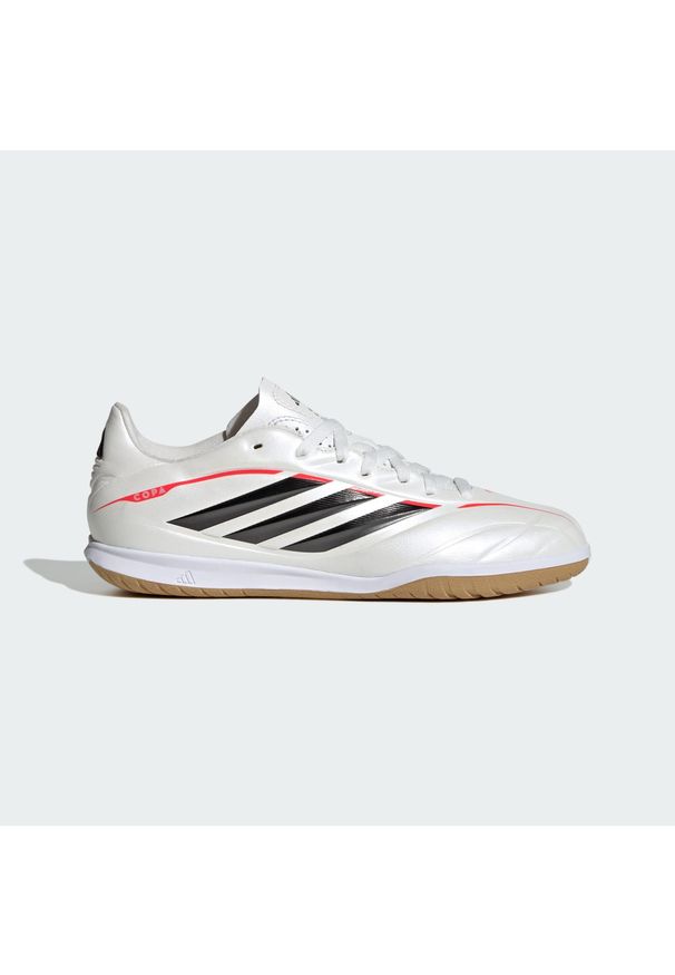 Adidas - Dziecięce halowe buty piłkarskie COPA PURE IV CLUB. Kolor: czarny, czerwony, biały, wielokolorowy. Materiał: syntetyk. Szerokość cholewki: normalna. Sport: piłka nożna