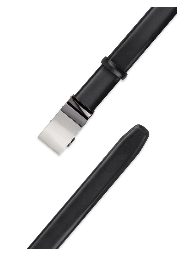 Czarny skórzany pasek męski - Pako Lorente. Kolor: czarny. Materiał: skóra. Styl: elegancki