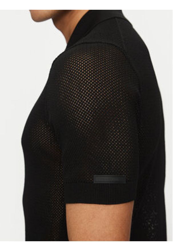 Calvin Klein Swimwear Koszula KM0KM01087 Czarny Regular Fit. Kolor: czarny. Materiał: syntetyk, wiskoza