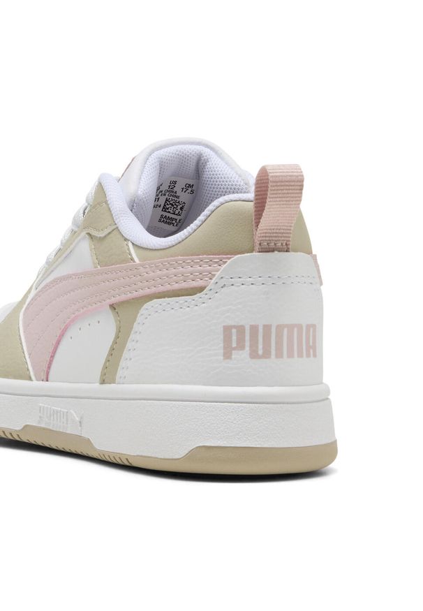 Puma - Dziecięce sneakersy Rebound V6 Lo PUMA White Mauve Mist Desert Dust Pink Beige. Kolor: różowy, biały, wielokolorowy, beżowy. Sport: bieganie