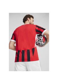 Puma - Koszulka domowa Milan AC 2024/25. Kolor: czerwony, wielokolorowy, czarny. Materiał: jersey. Sport: piłka nożna