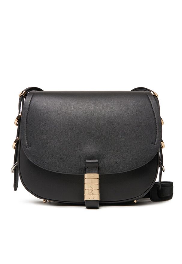 Pinko - PINKO Torebka Saddle Classic PE 25 PLTT 103830 A270 Czarny. Kolor: czarny. Materiał: skórzane