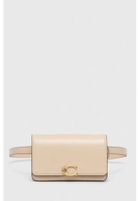 Coach nerka skórzana Bandit Belt Bag kolor beżowy. Kolor: beżowy. Materiał: skóra #1