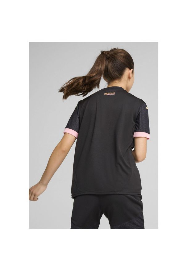 Puma - Młodzieżowa koszulka wyjazdowa Palermo F.C. 24/25 PUMA Black Gold. Kolor: żółty, wielokolorowy, czarny. Materiał: materiał