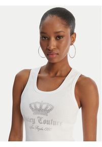 Juicy Couture Top Gothic Crown JCBLV126807 Biały Slim Fit. Kolor: biały. Materiał: bawełna #3