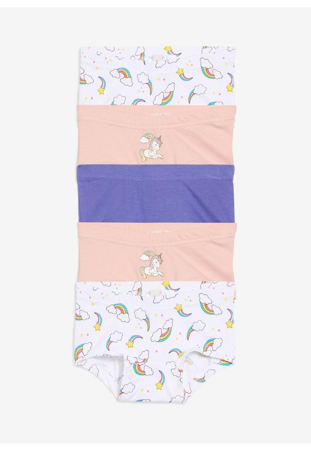 bonprix - Bokserki z miękką bawełną organiczną (5 par). Kolor: fioletowy. Materiał: bawełna