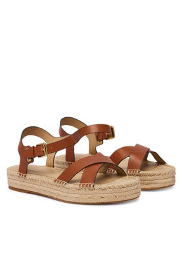 Lauren Ralph Lauren - LAUREN RALPH LAUREN Espadryle 802P06400001 Brązowy. Kolor: brązowy. Materiał: skóra