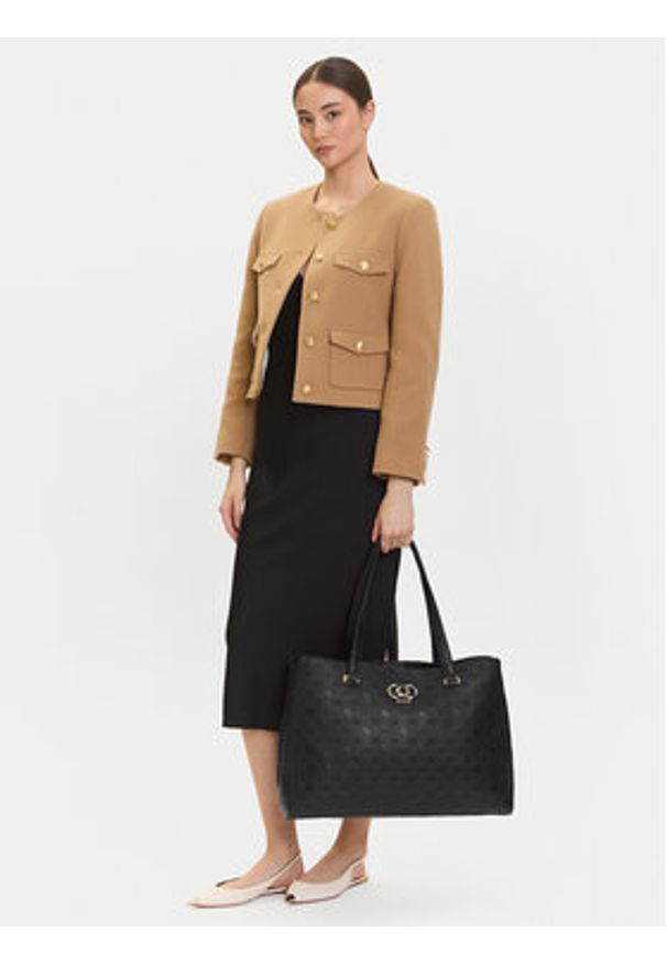 Guess Torebka Salinge Travel TWDP96 24024 Czarny. Kolor: czarny. Materiał: skórzane