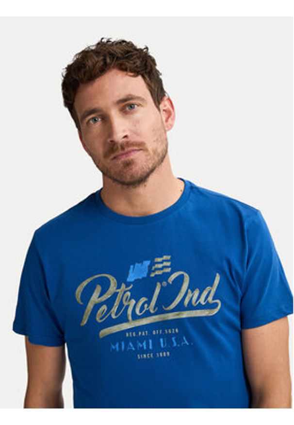 Petrol Industries T-Shirt M-1050-TSR600 Niebieski Regular Fit. Kolor: niebieski. Materiał: bawełna