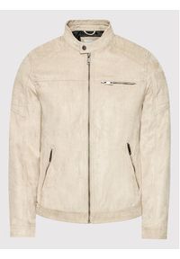 Jack & Jones - Jack&Jones Kurtka z imitacji skóry Rocky 12147218 Beżowy Regular Fit. Kolor: beżowy. Materiał: skóra #5