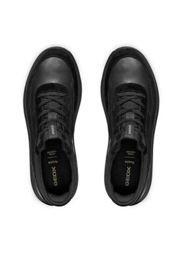 Geox Sneakersy U Spherica Plus U56MPA 08522 C9999 Czarny. Kolor: czarny. Materiał: zamsz, skóra