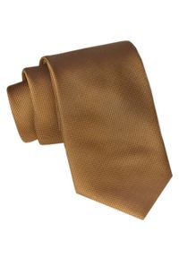 Męski Krawat Angelo di Monti - Karmelowy. Kolor: beżowy, wielokolorowy, brązowy. Materiał: tkanina. Styl: wizytowy, elegancki
