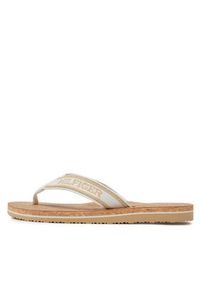 TOMMY HILFIGER - Tommy Hilfiger Japonki Hilfiger Cork Beach Sandal FW0FW07904 Beżowy. Kolor: beżowy #5