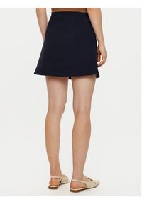 TOMMY HILFIGER - Tommy Hilfiger Spódnica mini WW0WW44994 Granatowy Regular Fit. Kolor: niebieski. Materiał: syntetyk #3