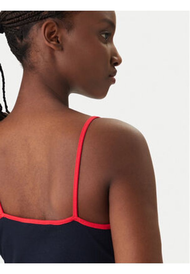 Tommy Jeans Sukienka codzienna DW0DW22335 Granatowy Slim Fit. Okazja: na co dzień. Kolor: niebieski. Materiał: bawełna. Typ sukienki: proste. Styl: casual