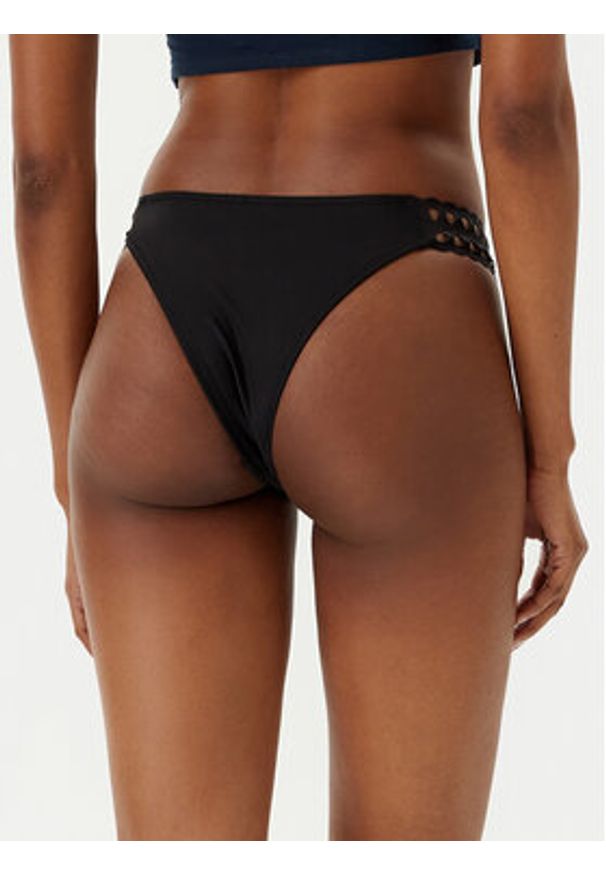 BOSS Dół od bikini Eyelet 50540658 Czarny Regular Fit. Kolor: czarny. Materiał: syntetyk