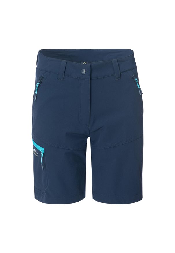 Elbrus - Szorty Damskie/pań Cecilia. Kolor: niebieski, turkusowy, wielokolorowy. Sport: turystyka piesza