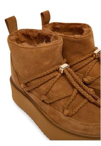 Inuikii Śniegowce Classic Low Platform 1001.006.0012 Brązowy. Kolor: brązowy. Materiał: skóra, zamsz. Obcas: na platformie #4