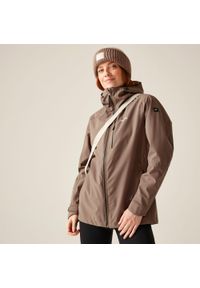 Regatta - Kurtka turystyczna przeciwdeszczowa damska Birchdale wodoodporna. Kolor: brązowy. Materiał: poliester, tkanina. Sport: turystyka piesza #1