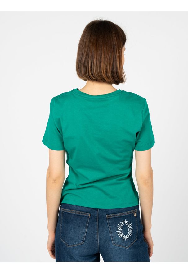Silvian Heach T-Shirt | CVP23123TS | Kobieta | Zielony. Kolor: zielony. Materiał: bawełna. Długość rękawa: krótki rękaw. Długość: krótkie