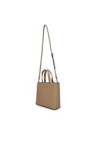 Calvin Klein Jeans Torebka Sculpted Mini Ew Tote LV04K3111G Beżowy. Kolor: beżowy. Materiał: skórzane #3