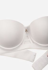 Renee - Biały Klasyczny Biustonosz Typu Balkonetka Doriesana. Kolor: biały. Materiał: jeans #6