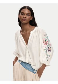Desigual Bluzka 26SWBW13 Biały Regular Fit. Kolor: biały. Materiał: wiskoza #1