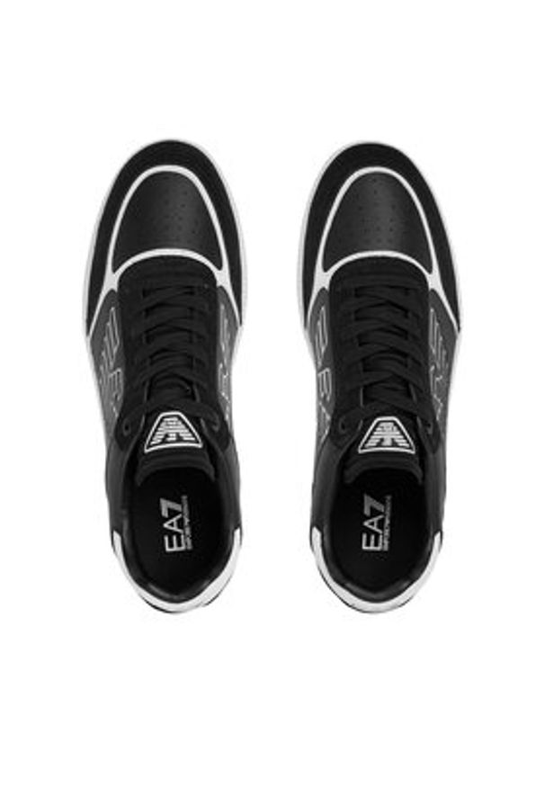 EA7 Emporio Armani Sneakersy 7X000405 AF19826 MC001 Czarny. Kolor: czarny. Materiał: skóra