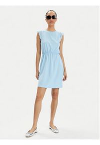 Vero Moda Sukienka letnia Emily 10305216 Błękitny Regular Fit. Kolor: niebieski. Materiał: bawełna. Sezon: lato