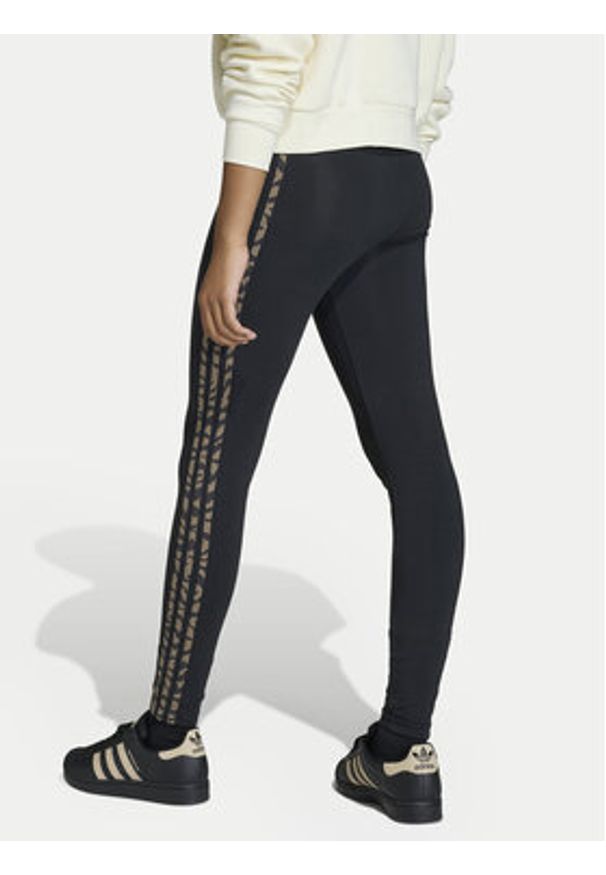 Adidas - adidas Legginsy 3-Stripes KD3289 Czarny Slim Fit. Kolor: czarny. Materiał: bawełna