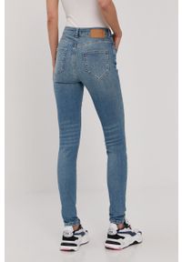 Pieces Jeansy damskie medium waist. Kolor: niebieski #4